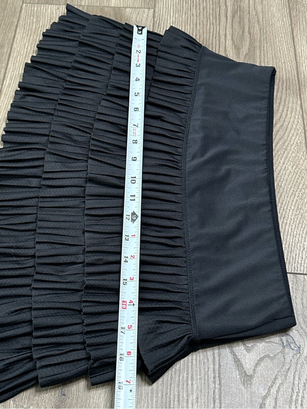 Lucky In Love Pleated Multi Tier Tennis Skirt Skort Black Size Medium - Picture 7 of 9
